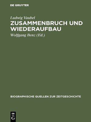 cover image of Zusammenbruch und Wiederaufbau